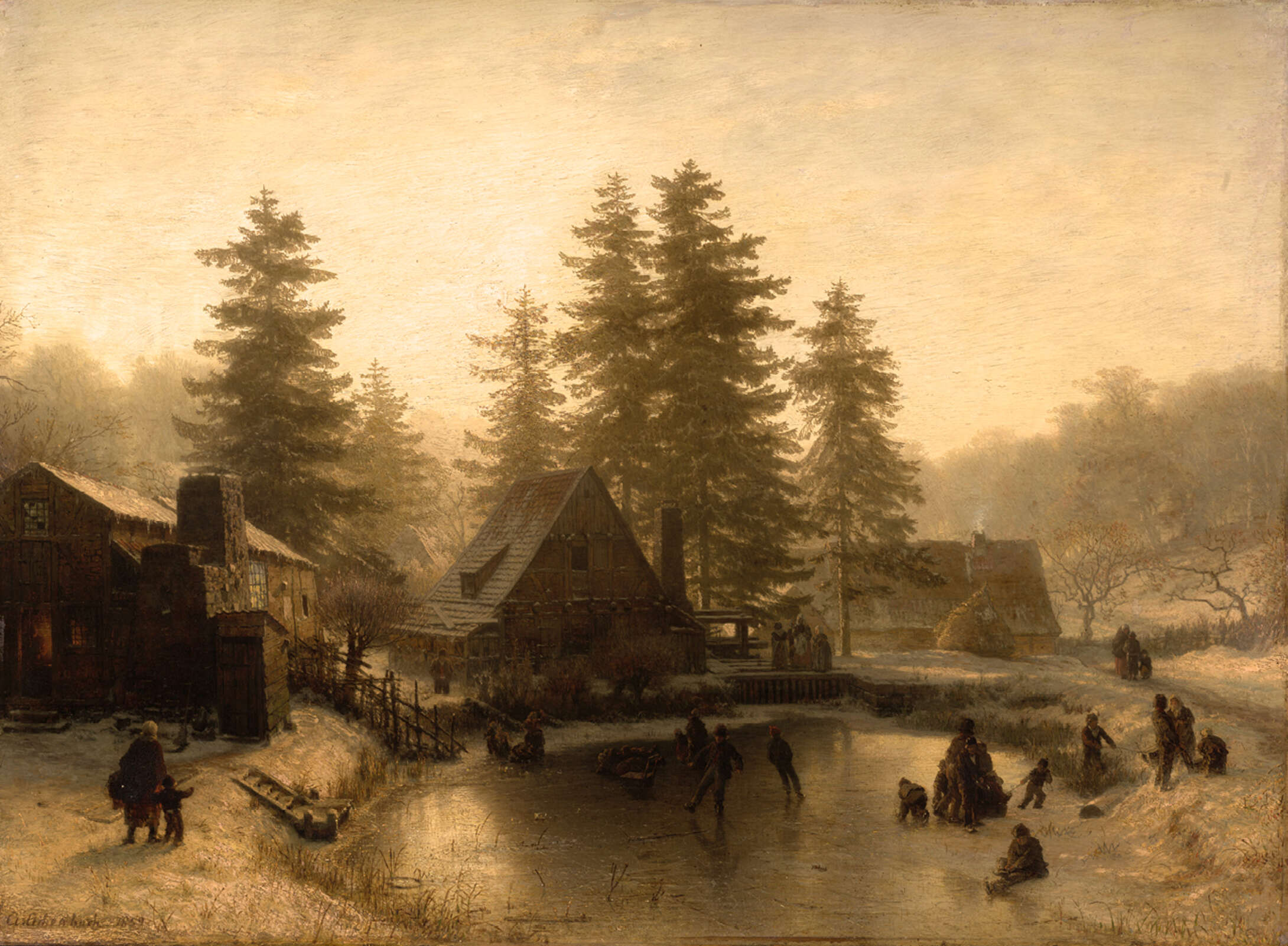 Andreas Achenbach, Winterlandschaft, 1859, Odesa Museum für Westliche und Östliche Kunst