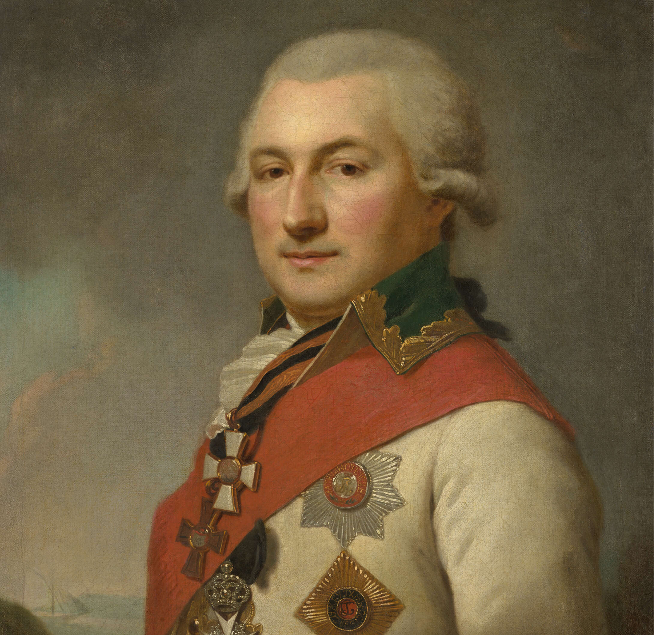 Johann Baptist von Lampi d. Ä., Porträt von Admiral Joseph de Ribas, um 1769, Odesa Museum für Westliche und Östliche Kunst